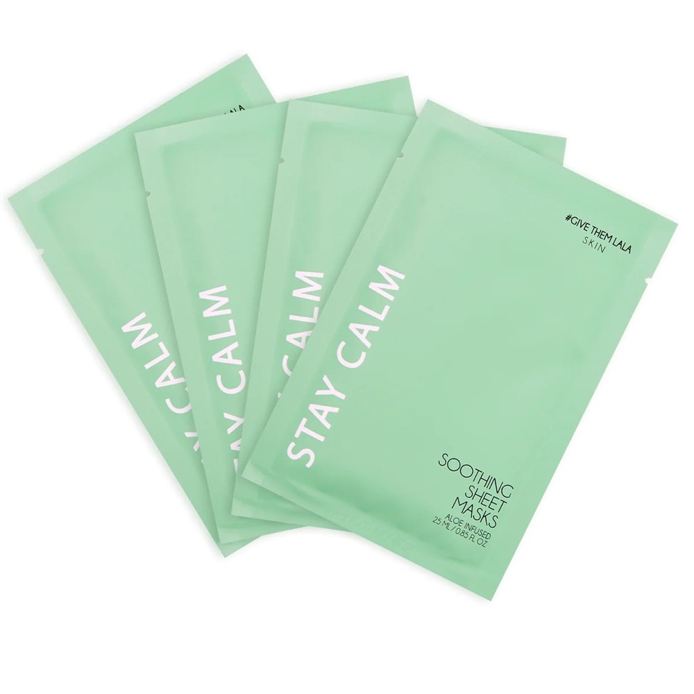 GIVE THEM LALA | STAY CALM SOOTHING SHEET MASKS (4)